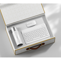 Hadiah Souvenir Eksekutif Perusahaan Bisnis, Set Hadiah Cangkir Termos Titanium Promosi, Set Alat Tulis Mouse Nirkabel untuk Wanita