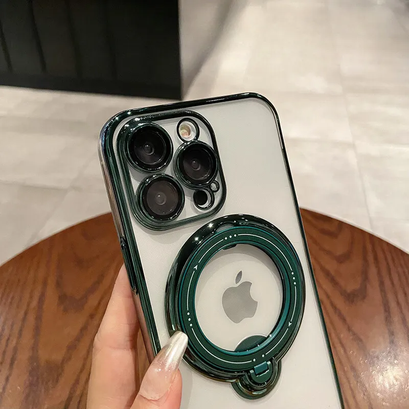 Şeffaf manyetik kablosuz şarj süblimasyon durumda iPhone 14 13 Pro Max Lens koruyucu darbeye dayanıklı cep telefonu kılıfı