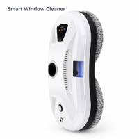 Robot Pembersih Jendela Elektrik Portabel AI Smart Path Otomatis Penuh Pel Putar Ganda Semprotan Air Ultrasonik Kontrol Jarak Jauh