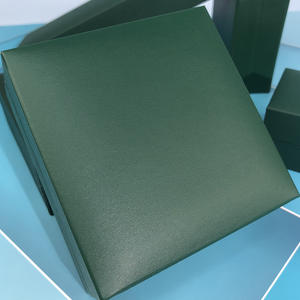 กล่องเครื่องประดับทรงสี่เหลี่ยมหนังเทียมสีเขียวนกยูงหรูหราสำหรับใส่แหวนกำไลต่างหูบรรจุภัณฑ์แบบปรับแต่งได้ - Product Image 4