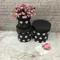 Ensemble de trois pièces pour cadeaux, boîte cadeau de haute qualité à points ronds, nouveau design, logo personnalisé