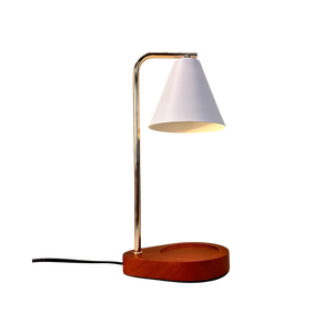 Modern Wax <strong>Table</strong> Lamp Metal Frame Lampshade Wooden Base Switch Control Warm White Bedroom Office Decor - Product Image 2