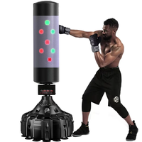 Sac de boxe musical intelligent avec support mural en acier et plastique, design unisexe pour entraînement amateur à domicile