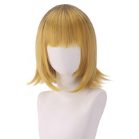 Venta al por mayor 14 pulgadas corto negro Rubio mezclado Oshi No Ko Cosplay MEM Cyo peluca sintética Anime Halloween Cosplay disfraz peluca