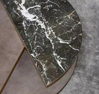 Table basse en marbre de luxe italien, design moderne, pour villa, salon, table à thé ronde haut de gamme à double niveau