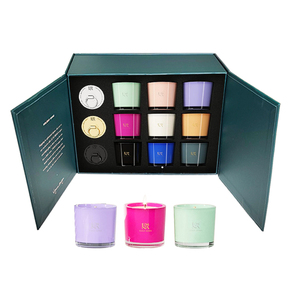 Caja de Regalo de Lujo con Logotipo Personalizado, <span class=keywords><strong>Calendario</strong></span> de Adviento con Doble Puerta Abatible, para Velas Aromáticas - Product Image 3