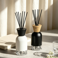 Diffuseur de parfum sans flamme 200 ml, longue durée, noir et blanc, aromathérapie, décoration