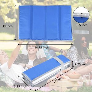 Coussin de siège pliable matelassé léger et portable, imperméable, couleur personnalisable, pour camping, extérieur, gym, avec bande élastique - Product Image 3