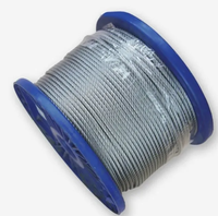 Cable de Acero Galvanizado Recubierto de Zinc de 7x1.04mm, Cable de Soporte para Invernaderos Agrícolas para Colombia y Ecuador