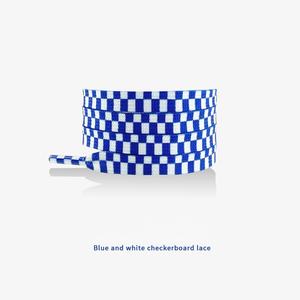 Flat Rope Polyester Shoelaces Checkerboard White and <b>Black</b>, Classic Canvas Sneaker <b>Laces</b> for Casual Sports Men Women - Product Image 6