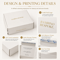 Boîte d'emballage en carton ondulé beige personnalisée avec logo imprimé, fermeture éclair et bande déchirable, emballage plat pour le commerce, boîte pliante découpée, boîtes d'expédition