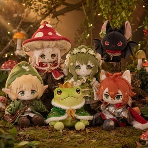 En gros, Jouet en peluche en coton, personnage de conte de fées sur le thème de la forêt : Elfe champignon, Elfe, Chauve-souris, Grenouille, Prince, Renard, Chevalier - Product Image 1