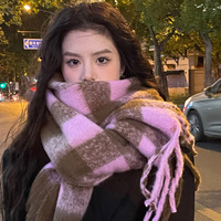 Écharpe longue en polyester noir et blanc haut de gamme pour femme, séchage rapide, activités de plein air, nouveau style coréen polyvalent 2025