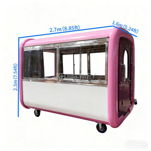 2025 CE Certified Colorful Foodcart Restaurant Street Food Trailer Mobile Ice Trucks For Sale - Product Image 1
