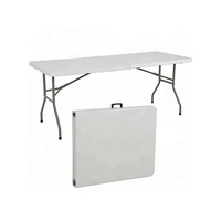 Table de pique-nique pliable de style moderne, meubles de camp à manger en plein air pour banquet, cadre en aluminium, plastique pour pique-nique et camping