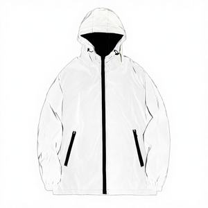 Chaqueta Bomber de Invierno para Hombre, Impermeable, Cortavientos, Transpirable, de Secado Rápido, Ligera, Informal, con Cremallera y Capucha Larga - Product Image 3