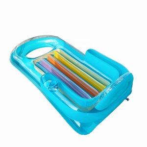 Populaire Matelas de piscine gonflable en PVC 4 en 1 pour bronzage, flotteur et radeau - Product Image 4