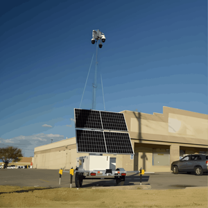 Trailer Solar Panel Jobsite Security Camera System Cctv Camera