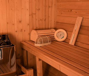 Sauna de Barril de Cedro Rojo Canadiense Caisheng 2026, Superventas, para 4 Personas con Estufa Eléctrica - Product Image 5