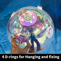 Décoration de scène de mariage grande boule de miroir gonflable laser géante boule de miroir gonflable disco sphères en argent rouge or irisé