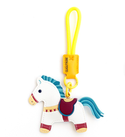 Nouveau luxe en cuir passe-temps cheval porte-clés ornements voiture accessoires sac portefeuille décor pendentifs en cuir élégant porte-clés porte-clés