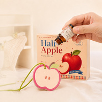Coffret Cadeau de Noël Diffuseur d'Arômes en Céramique en Forme de Pomme Pierre Parfumée pour la Maison Désodorisant Suspendu pour Voiture Maison Bureau Armoire