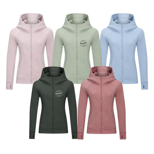 <span class=keywords><strong>Veste</strong></span> chaude de yoga à fermeture éclair pour femmes, sweat à capuche à manches longues, <span class=keywords><strong>veste</strong></span> d'entraînement respirante, sweat à capuche de fitness pour femmes - Product Image 4