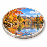 Pièce commémorative personnalisée en alliage de zinc, motif paysage aquatique, cadeau promotionnel pour événements de groupe, fabrication en gros sur mesure