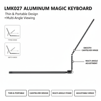 Clavier rétroéclairé magnétique en aluminium Laudtec avec pavé tactile, touches imperméables et anti-rayures pour iPad Pro 11 / iPad Air