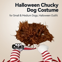 Costume de déguisement d'Halloween en coton pour chien de petite et moyenne taille, motif imprimé, pour transformation amusante, vente en gros