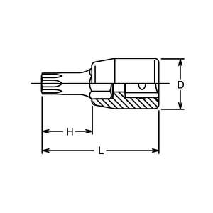 KOKEN - 3025-50-40IPR 3/8 ''Torx Plus Douille inviolable-EAN 4991644047031 DOUILLES À MAIN 3/8" - Product Image 2