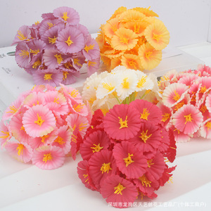 Fleur de marguerite artificielle en soie pour décoration de mariage, rose, blanc, orange, rouge, violet - Product Image 4