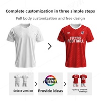 Traje de fútbol con estampado digital completo, camiseta personalizada de secado rápido, tela de poliéster transpirable por sublimación, mapa transfronterizo, verano