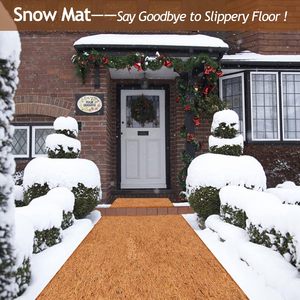 Tapis d'extérieur antidérapant en fibre de coco naturelle <span class=keywords><strong>pour</strong></span> la neige et la pluie, tapis de protection durable contre la glace hivernale - Product Image 6
