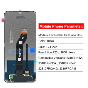 Điện thoại di động Tela thay thế pantalla màn hình cảm ứng <span class=keywords><strong>Digitizer</strong></span> gốc OEM POCO C65 <span class=keywords><strong>LCD</strong></span> hiển thị với khung cho Xiaomi Redmi 13C - Product Image 2