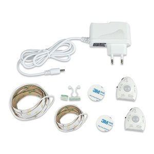 Kit Striscia LED Dimmerabile 1,2M 2,8W/M Luce Notturna Doppia da Comodino 3000K con Sensore di Movimento PIR SKU-2550 - Product Image 3