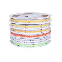 Bande lumineuse LED COB 12V 24V 480 LED/m sans points CRI90+ IP20 Haute luminosité Blanc chaud 6000K Flexible pour aménagement paysager CE RoHS