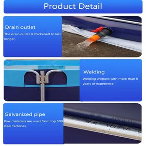 Élevage intensif de crevettes de terre en plein air élevage de poissons grand tuyau galvanisé réservoir d'aquaculture toile étangs de poissons - Product Image 5