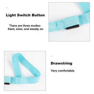 Correa LED recargable por USB para perros Correa de seguridad para mascotas estándar de nailon sólido resplandor Productos para perros - Product Image 6