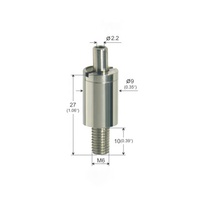 Suspension industrielle en laiton plaqué nickel câble pince câble bouchon