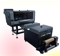 Mesin Printer DTF Qinyu Digital 30cm A3 untuk Cetak Kaos, 2 Kepala Cetak Xp600 dengan Mesin Penggoyang Bubuk