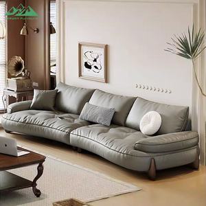 Sofá de Tres Plazas de Diseño Italiano Minimalista Retro, Diseño de Nube, Color Crema para Espacios Pequeños, Venta al por Mayor de Fábrica Wayon Foshan - Product Image 1