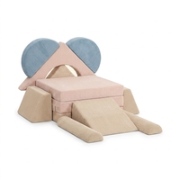 Ensemble de 10 blocs de jeu en mousse de grande taille, canapé modulaire pour enfants, mobilier de salle de jeux en éponge haute densité avec revêtement en velours côtelé, vente en gros