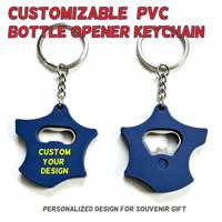 Porte-clés décapsuleur en PVC avec logo personnalisé, design personnalisé, décapsuleur de bière, souvenir, cadeau pour la maison et le jardin