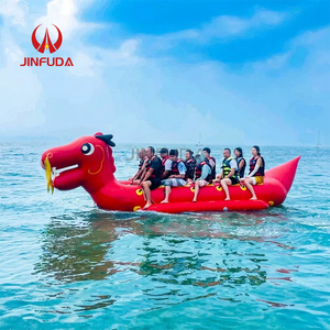 <span class=keywords><strong>Bateau</strong></span> Dragon Gonflable pour 12 Personnes, Flotteur Remorquable pour Sports Nautiques, <span class=keywords><strong>Bateau</strong></span> Banane pour Jeux d'Équipe en Parc Aquatique - Product Image 1