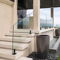 Support de balustrade en verre en acier inoxydable 304 poli miroir, anti-rouille, pour villa, hôtel, terrasse, clôture de piscine