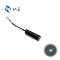 Module laser industriel de qualité supérieure, lentille PMMA compacte à mise au point réglable, D10mm, 520nm, 0,5mw, 1mw, 5mw, point vert TTL