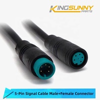 90CM M à F 2/3/4/5/6Pin connecteur de câble étanche Ebike lumière accélérateur frein affichage électrique vélo câble pièces de réparation