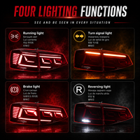 Feux arrière à LED rouges BK pour Jetta 6 2009-2012 – Nouveaux, haute performance, DRL, clignotants séquentiels, Plug & Play