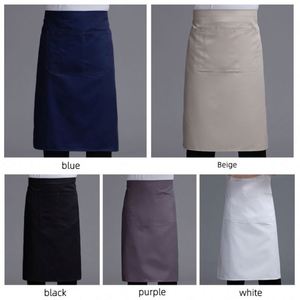 ผ้ากันเปื้อนครึ่งตัวแบบสั้น ผ้าแคนวาส สีดำเทา สำหรับพนักงานเสิร์ฟและบาร์เทนเดอร์ สไตล์ร้านอาหารฟาร์มเฮาส์ พร้อมโลโก้สั่งทำได้ - Product Image 2